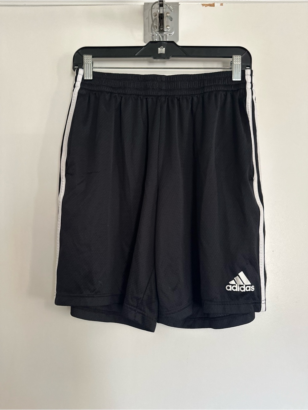 Adidas Running Shorts Mens Black 3-Stripe Logo lightweight athletic Streetwear